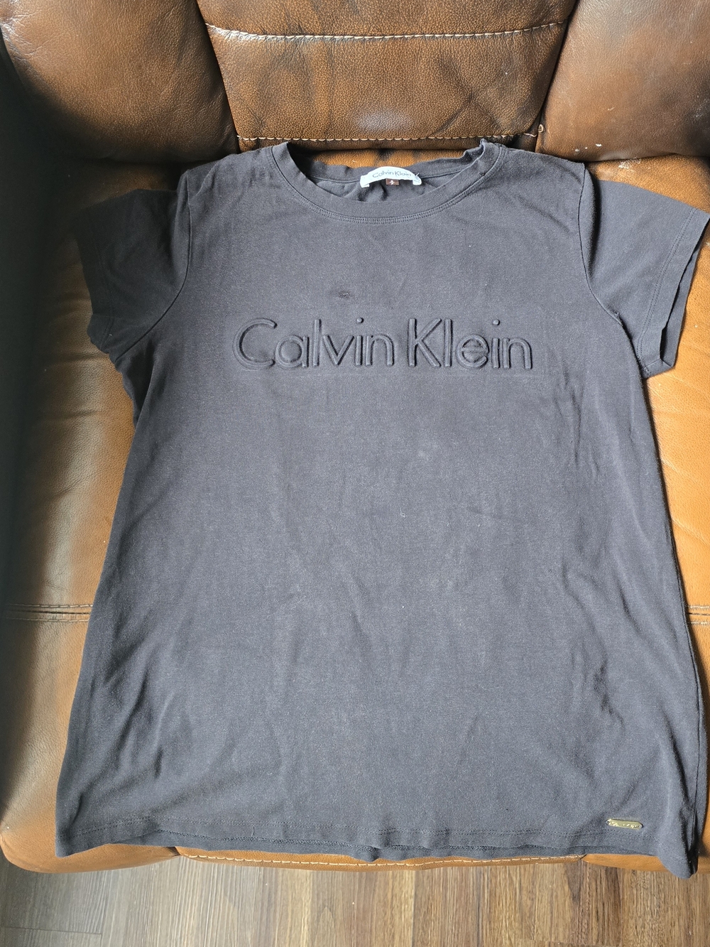 Calvin Klein Black Embossed Logo Tee